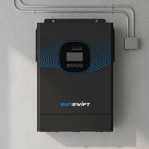 อินเวอร์เตอร์พลังงานแสงอาทิตย์แบบไฮบริด 4KW 24V MPPT คลื่นไซน์บริสุทธิ์ 60Hz |   พลังงานแสงอาทิตย์ + เครื่องกำเนิดไฟฟ้า + แบตเตอรี่ |   ประสิทธิภาพ 94% ซันสวิฟท์ - Product Image 3