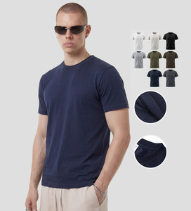 เสื้อยืดคูลเซนส์แบบเรียบๆ สั่งทำได้ตามต้องการ เสื้อยืดคอกลมลำลองสำหรับผู้ชาย เสื้อยืดพิมพ์ลายแขนสั้นพรีเมียม พร้อมโลโก้ - Product Image 3