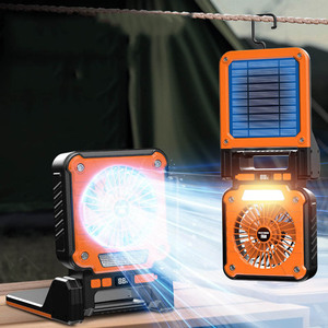 Sản xuất tại Trung Quốc mới cắm trại ngoài trời Pin Powered Flood Light Red Flash cảnh báo ánh sáng di động phí năng lượng mặt trời khẩn cấp ánh sáng quạt - Product Image 4