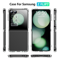 Coque de téléphone à rabat pliable anti-chute en cristal transparent de luxe pour Samsung S25/S24 Ultra Fold 7/Flip 7 Covers pour Samsung une série