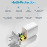 Adaptateur de charge rapide Super 45W PD Gan VOOC PPS Type C avec prise UK, accessoires mobiles en gros, chargeur USB A USB C avec câble