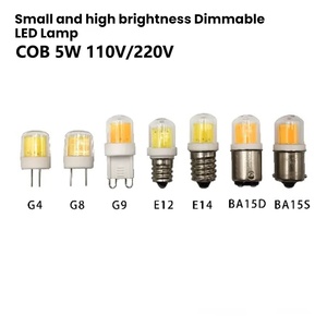 <span class=keywords><strong>Led</strong></span> nhỏ nhỏ <span class=keywords><strong>COB</strong></span> ánh sáng đèn bóng đèn nguồn 5W G4 G8 G9 <span class=keywords><strong>E11</strong></span> E12 Ba15d BA15S 5W 110V 220V Dimmable đèn - Product Image 2