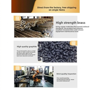 ปลอกทองแดงกราไฟต์ <span class=keywords><strong>JDB</strong></span> ทนทานต่อการสึกหรอ ไม่ต้องใช้น้ำมันหล่อลื่น  ตลับลูกปืนแบบหล่อลื่นในตัว  รองรับแรงสูงด้วยทองเหลือง  ปรับแต่งเส้นผ่านศูนย์กลางภายในได้ - Product Image 3
