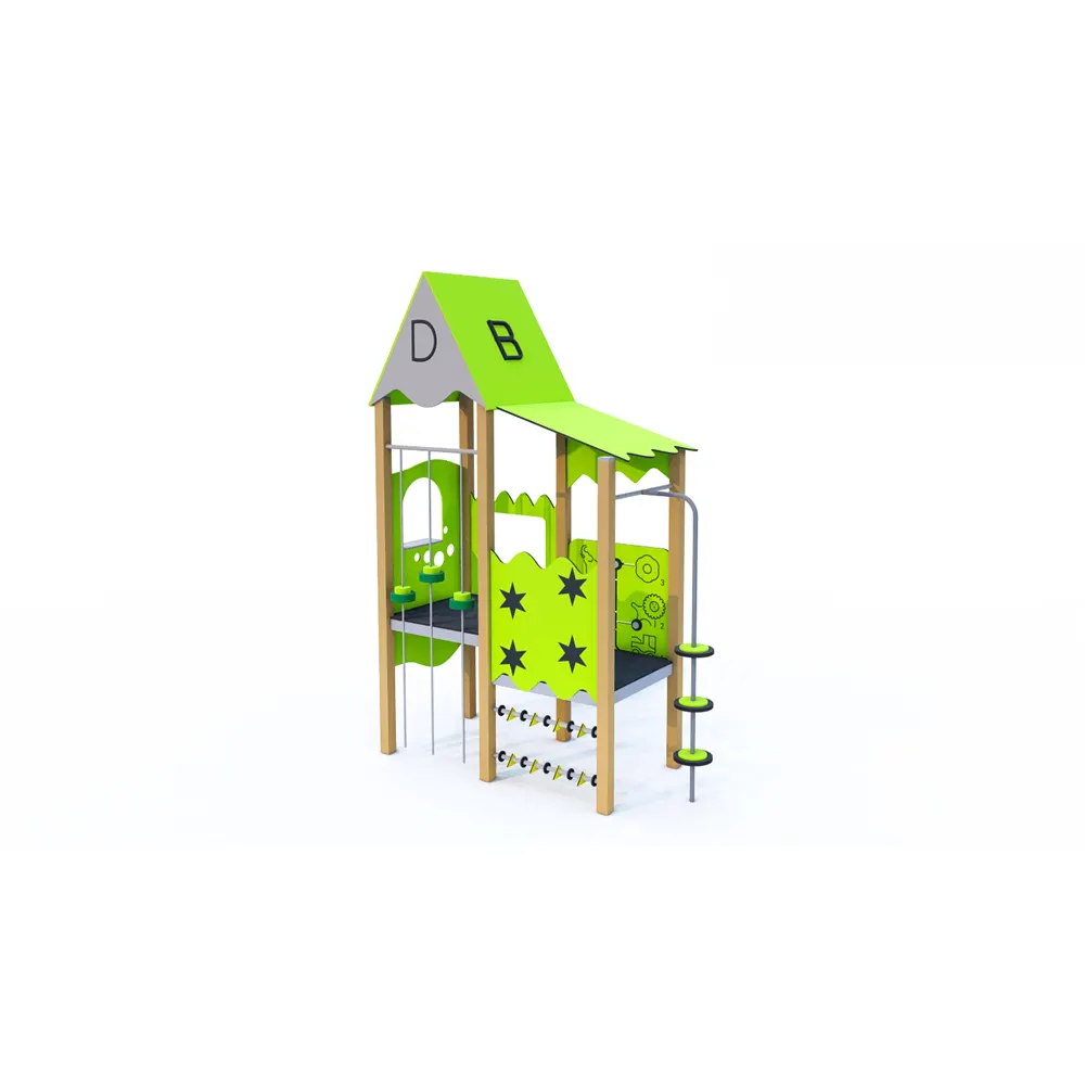 HPL outdoor playground commercial kids equipment items light weight climbing stairs