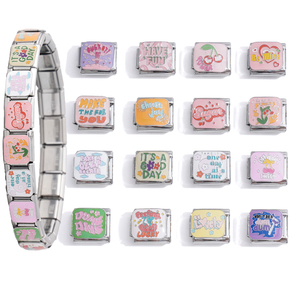 Vòng tay thép không gỉ tự làm phổ biến năm 2024, bán buôn <span class=keywords><strong>charm</strong></span> Ý dễ thương, vòng tay <span class=keywords><strong>charm</strong></span> hoạt hình Ý - Product Image 5