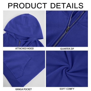 Hoodie <b>Mens</b> 1/4 Zip Sweatshirts Summer Casual Long Sleeve Classic Drawstring Pullover Tops Regular Fit Sports <b>Jacket</b> Pocket ODM - Product Image 4