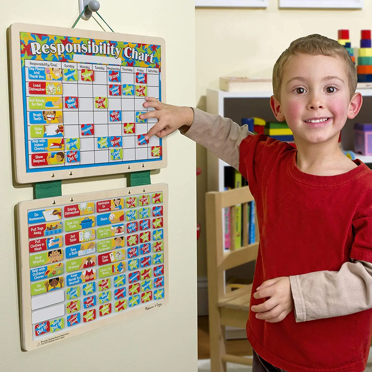 Tableau de récompense personnalisé pour enfants, planificateur quotidien et hebdomadaire pour tout-petits, graphique étoile de comportement autocollant magnétique