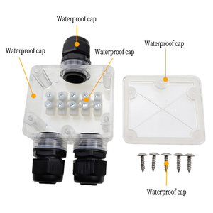 Boîte carrée de type T à <span class=keywords><strong>3</strong></span> voies Boîte de jonction de couleur transparente étanche IP68 avec presse-étoupe - Product Image 3