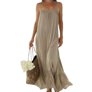 Vestido Midi Sexy sin Espalda para Mujer, Personalizado al por Mayor, OEM, de Alta Calidad, Tejido Natural, Corte Holgado, Antiestático - Product Image 1