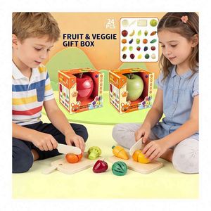 Ensemble de jouets de cuisine pour enfants, jouets de simulation de cuisine, fruits et légumes à découper, jeu de rôle éducatif pour enfants - Product Image 3