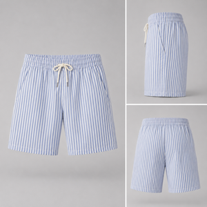 Pantalones Cortos Seersucker Personalizados para Hombre, Rayados, Estilo Costero, Ropa de Verano Informal, Fabricante OEM ODM de Marca Privada - Product Image 3