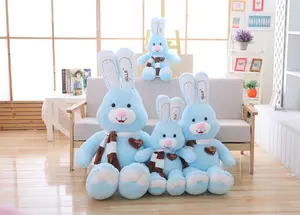 Peau de jouets de lapin en peluche de grande taille certifié CE et en gros non rembourré Love Heart