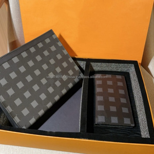 <b>Men's</b> Luxury Designer Stylish Lvs Black <b>Leather</b> Clutch Money <b>Purse</b> Slim Wallet And Portable Toiletry Bag 2 in 1 <b>for</b> <b>Men</b> - Product Image 1