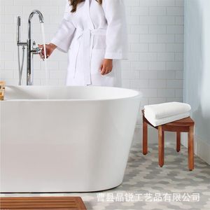 Tabouret de salle de bain en bambou Faber, en bois massif, sur mesure, pliable, siège de douche, banc de rangement - Product Image 1