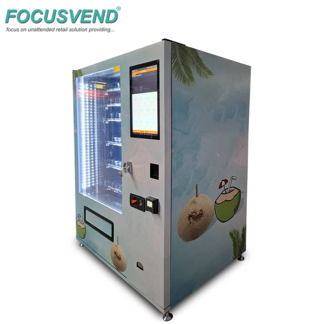 Refrigerated Fresh Food Vending Machine for Outdoor Industrial Use