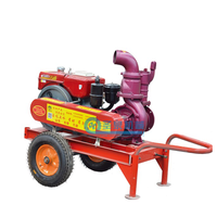 Pompe à eau diesel de 6 pouces pour l'irrigation agricole, pompe à eau manuelle à essence, pompe à eau auto-amorçante