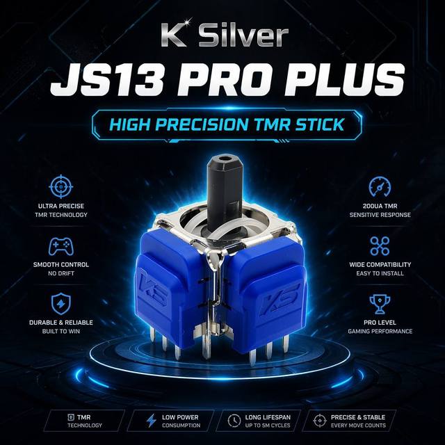 Original K-Silver JS13 Pro Plus Electromagnetic Resistance Stick TMR Analog Stick for XBOX Switch Pro PS4 PS5 Joystick JS13 PRO+