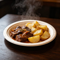 Assiettes en carton robustes en gros pour repas chauds, traiteur BBQ et plats à emporter pour restaurants