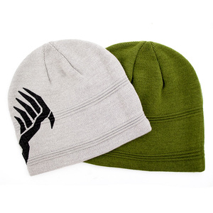 Berretto Invernale da Corsa per Esterni con Logo Personalizzato in Pelle, Cappello Beanie Sportivo in Acrilico Lavorato a Maglia per Uomini e Donne - Product Image 3