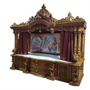 Templo de Madera de Teca Estilo Sureño Gopuram, Mandir Grande de Madera de Teca Hecho a Mano para el Hogar, Compre un Templo de Madera de Teca para el Hogar - Product Image 5