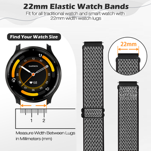 22Mm Enkel/Arm Horlogebandje Voor Garmin Venu <span class=keywords><strong>3</strong></span>/<span class=keywords><strong>2</strong></span>/Vivoactive 4/Voorloper 255/265/945/Amazfit Bip 6/5/Balans 22Mm Horlogebandjes - Product Image 3