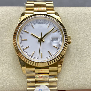 Montre automatique de luxe en or pour homme, style classique Président, affichage du jour, mouvement mécanique 904L, design habillé pour affaires - Product Image 4