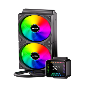 LGA1700 Premium AM5 ARGB AIO Cooler 240mm ad alta velocità PWM schermo LCD per <span class=keywords><strong>CPU</strong></span> Temp Intel/AMD/Xeon pronto per 2011 - Product Image 1