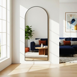 Modern 3D Design Sparkle Mirrored <b>Rectangle</b> <b>Wall</b> Decorative <b>Mirror</b> Customizable Shape for Home or Hotel Glass Material - Product Image 1