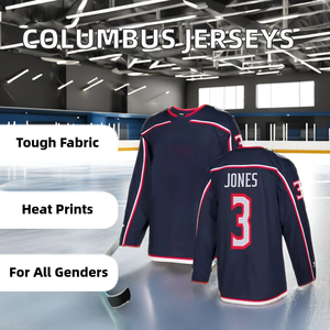<span class=keywords><strong>Columbus</strong></span> Johnny Gaudreau Provorov Laine Werenski Maillots de hockey sur glace Vêtements de sport cousus avec <span class=keywords><strong>service</strong></span> OEM - Product Image 2