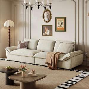 Ensemble de canapé sectionnel moderne et écologique de style rétro avec tissu chenille à motif papillon tufté pour le salon - Product Image 2