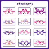 Kit de lunettes papillon en papier pour fêtes transfrontalières d'anniversaire pour enfants et adultes - Accessoires photo amusants et fournitures de décoration