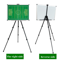 Tableau de tactique de football 11 joueurs avec support trépied réglable, magnétique double face effaçable à sec pour entraînement d'entraîneur de football