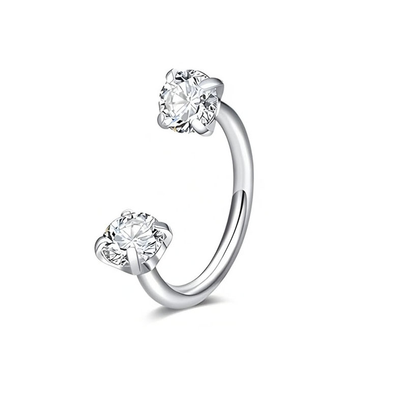 silvery - Round White Zirconia