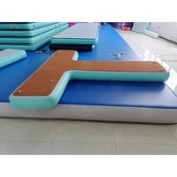 Plateforme flottante gonflable en forme de T, ponton flottant modulaire gonflable pour jet ski