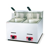 Freidora de Gas Comercial Guanjia Serie GF 640L, Equipo de Restaurante, Modelo de Sobremesa, 5.6kW 220V