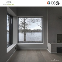 Fenêtre fixe en aluminium à double vitrage Low-E, insonorisée, à rupture de pont thermique, de style moderne, de la marque NFRC USA, du sol au plafond, pour salon