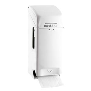 Dispenser di carta igienica Mediclinics bianco da parete per bagni - Product Image 1