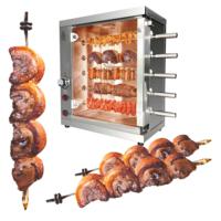 Offres Exceptionnelles Rôtissoire à Poulet en Acier Inoxydable Machine à Rôtir au Gaz Kebab BBQ pour Restaurant