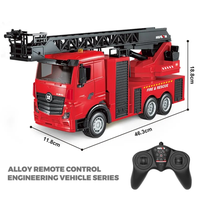 Échelle SJY-1361 camion de pompiers 1/18 2.4G 15CH RC échelle camion de pompiers (amélioré) pulvérisation d'eau levage avec tir eau modèle jouets