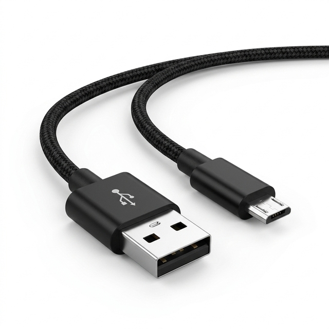 Cantell Nickel Plated Micro USB Braided Cable 3A Fast Charging for Android PS4 Controller Kindle