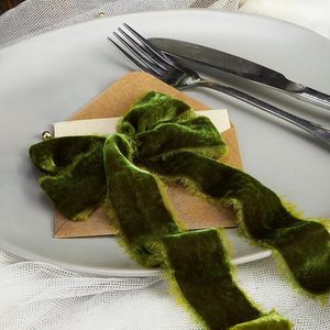 Handdyed Rayon thô cạnh bó hoa cô dâu Ribbon thô cạnh lụa nhung Ribbon cho trang trí đám cưới - Product Image 3