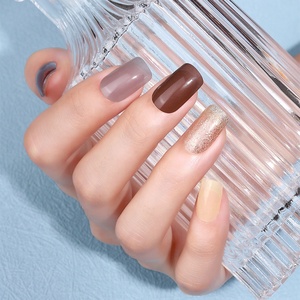 Enveloppes à ongles 3D respirantes pour femmes <span class=keywords><strong>Pastel</strong></span> imperméable non toxique 24 autocollants 14-16 bandes de vernis à ongles conception de fleurs en plastique - Product Image 3