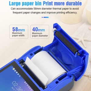 POS-6000 4G Phiên Bản 1GB + 8GB 58Mm PDA Cầm Tay 5.5 Inch Mã QR Android Thông Minh POS Teminal Máy Quét Máy In - Product Image 4