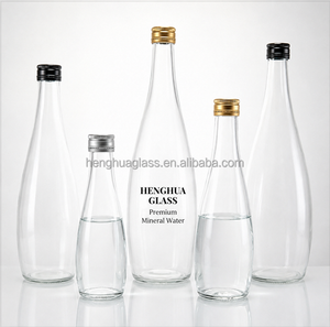 Botella de Agua de Vidrio Directo de Fábrica, 200ml, 330ml, 500ml, 750ml, 1 Litro, Botella de Vidrio para Agua Mineral y Jugo con Tapa de Rosca - Product Image 1