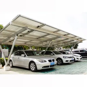 制造商价格车棚安装系统光伏停车结构铝框架防水太阳能车棚