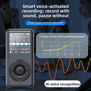 Nuevo Reproductor MP3 <span class=keywords><strong>de</strong></span> Alta Definición con Cancelación <span class=keywords><strong>de</strong></span> Ruido, Grabadora <span class=keywords><strong>de</strong></span> Voz Inteligente con Control por Voz y Tiempo <span class=keywords><strong>de</strong></span> Espera Súper Largo - Product Image 2