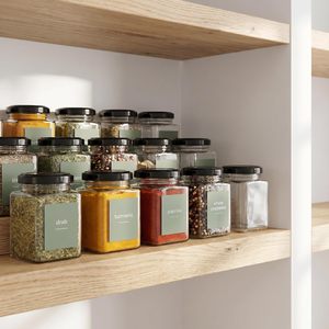 Kitchen Food Storage Containers Square Glass <b>Jar</b> With Black Airtight Lids Glass Mason <b>Jar</b> Canning <b>Jars</b> <b>for</b> <b>Jam</b> Honey - Product Image 4
