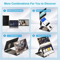 Prix d'usine pour ordinateur portable 15.6 pouces 1080P Ultra-Wide Tri-Screen Folding Computer Triple Monitor pour ordinateur portable