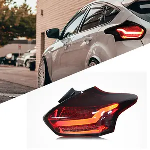 Hatchback แอลอีดีแบบไดนามิกสัญญาณไฟเลี้ยวหยุดเบรกถอยหลังแอสเซมบลีปรับไฟท้ายรถสำหรับฟอร์ดโฟกัส2015-2018