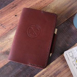 Boshiho High Quality Personalized Italian Leather <b>Golf</b> Scorecard Holder with Pen Loop and Customizable Size - Product Image 4